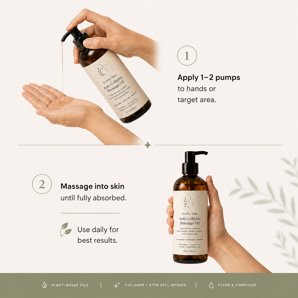 Everly Skin Anti-Cellulite Massage Oil