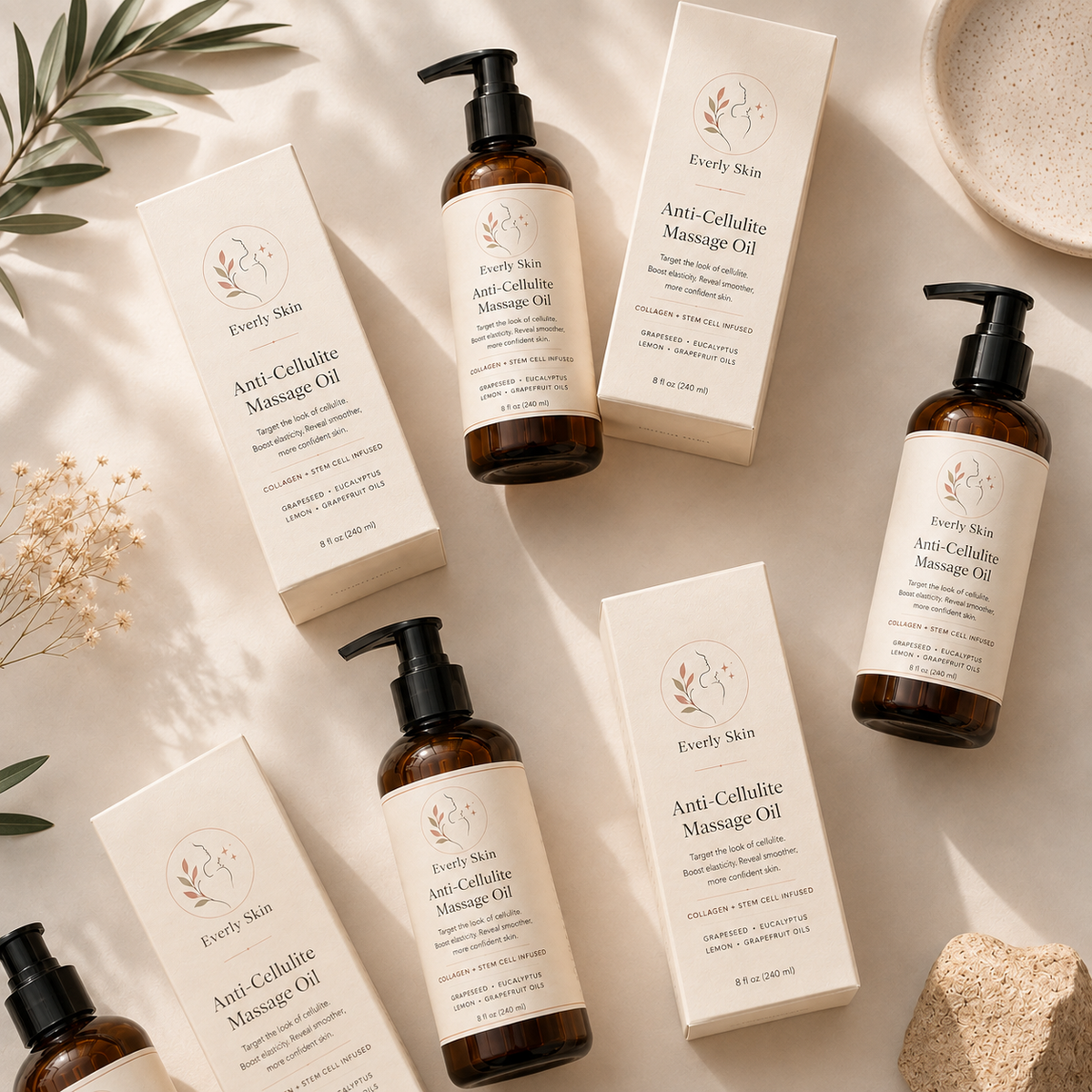 Everly Skin Anti-Cellulite Massage Oil